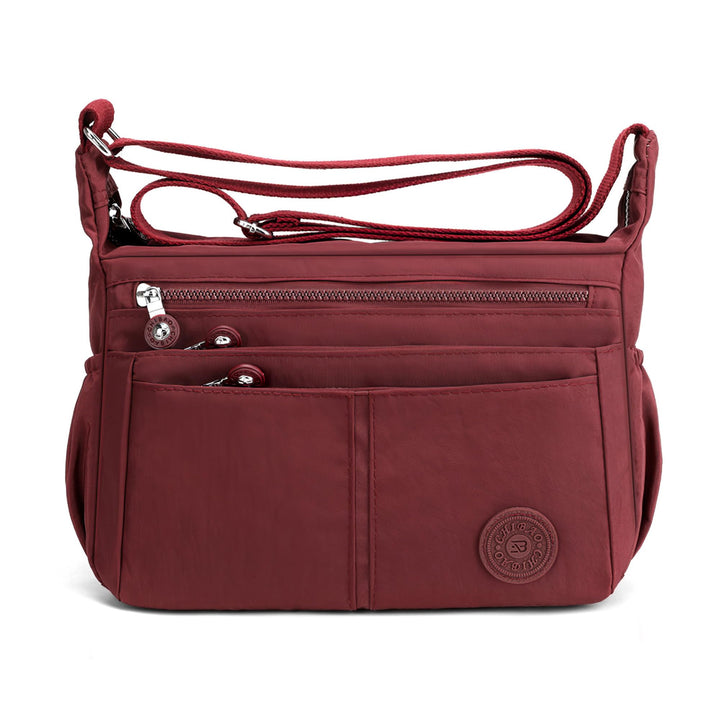 DIRRONA Beiläufig Damen Umhängetasche Multi Pocket Crossbody Bag Mittelgrosse Umhängetasche Aus Nylo