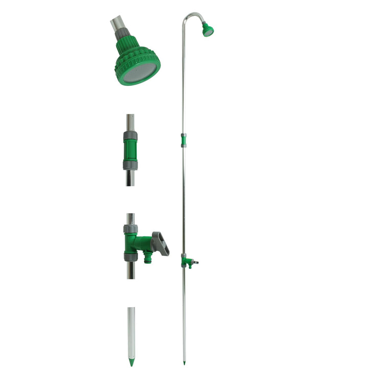 Gartendusche Campingdusche Outdoordusche höhenverstellbar 1,65-2,15m Pooldusche Aussendusche
