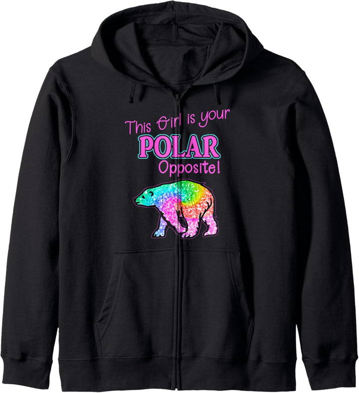 This Girl Is Your Polar Opposite Funny Polar Bear Kapuzenjacke