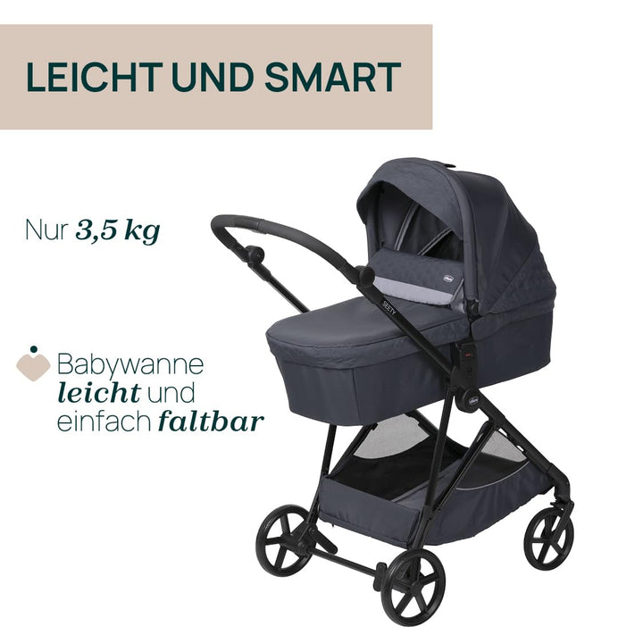 Chicco Seety Tragewanne, geräumig und gepolstert für den Kinderwagen Seety, ohne Adapter zu befestig