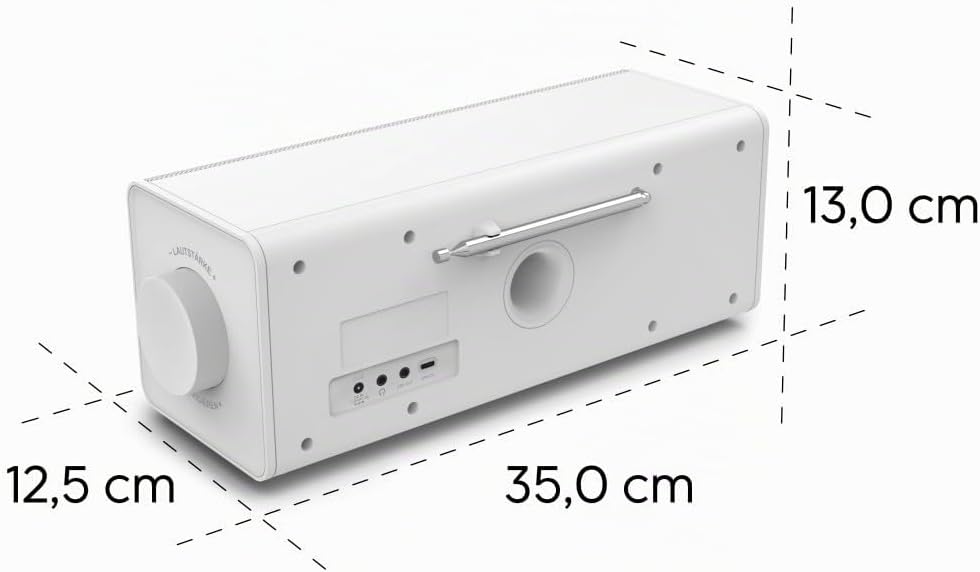 Hama Digitalradio, mit grossem Display, DAB+/FM/Bluetooth zum Streamen Nachfolger Weiss, Nachfolger