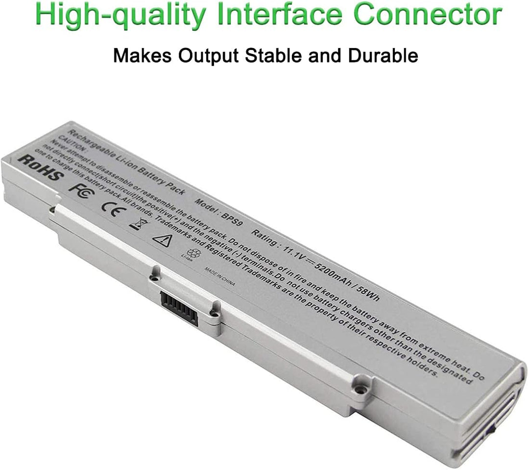XITAIAN 11.1V 5200mAh VGP-BPS10 VGP-BPS9B Ersatz Laptop Akku für Sony VAIO VGN-AR47G/E1 VGN-AR520E V