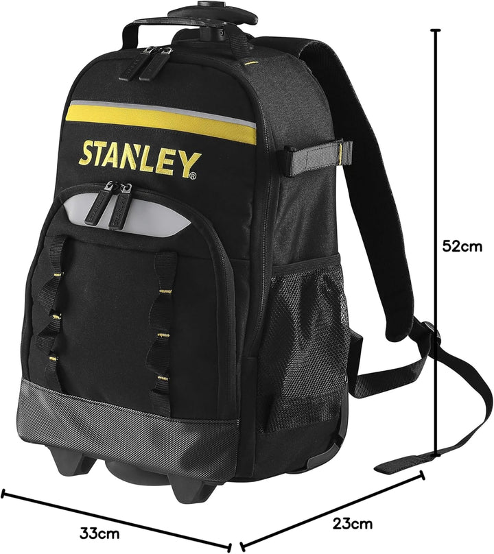 Stanley Essential Rucksack mit Teleskopgriff und Rädern STST83307-1 (15kg Ladefähigkeit, aus 600 Den
