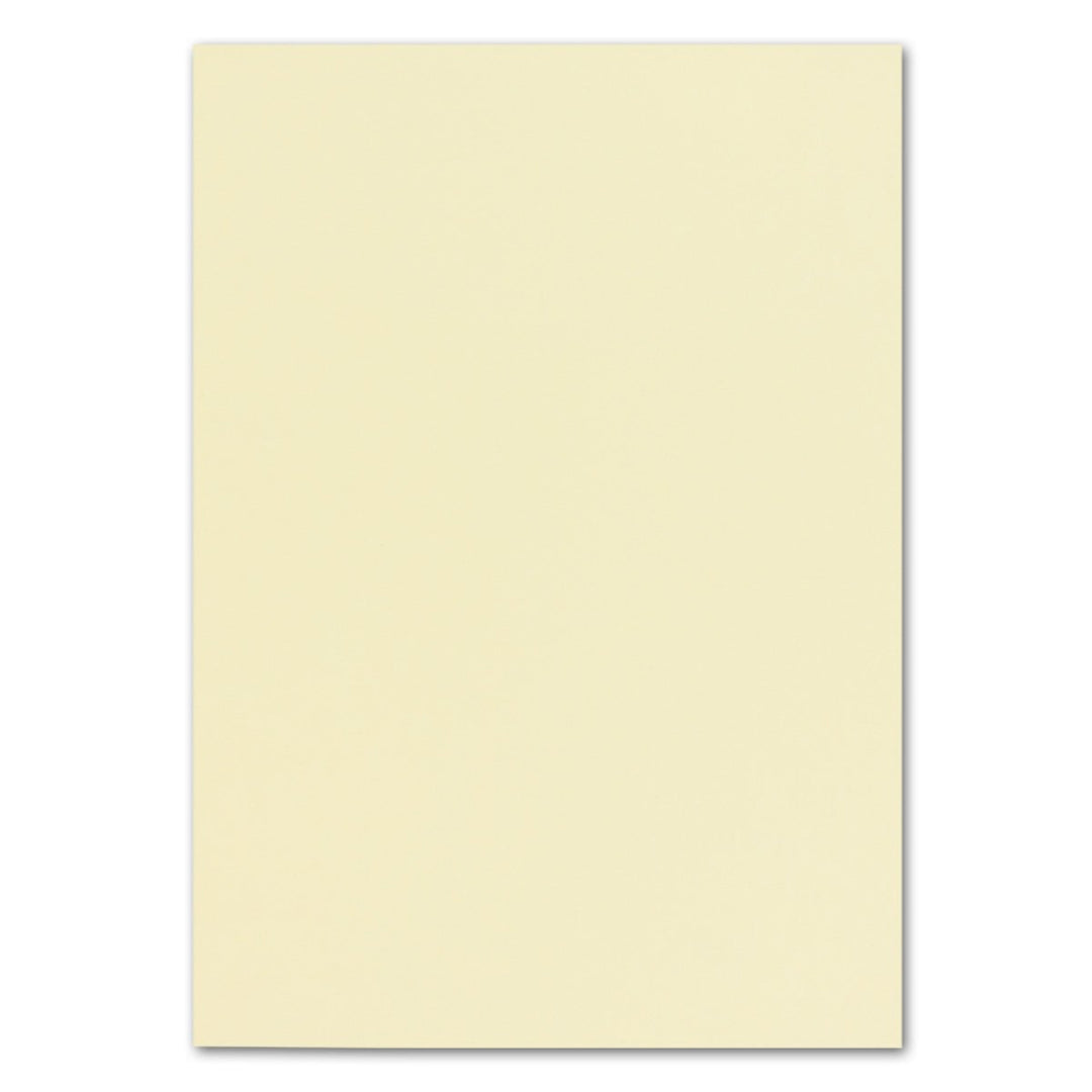 200 DIN A4 Papier-bögen Planobogen - Vanille (Creme) - 240 g/m² - 21 x 29,7 cm - Bastelbogen Ton-Pap