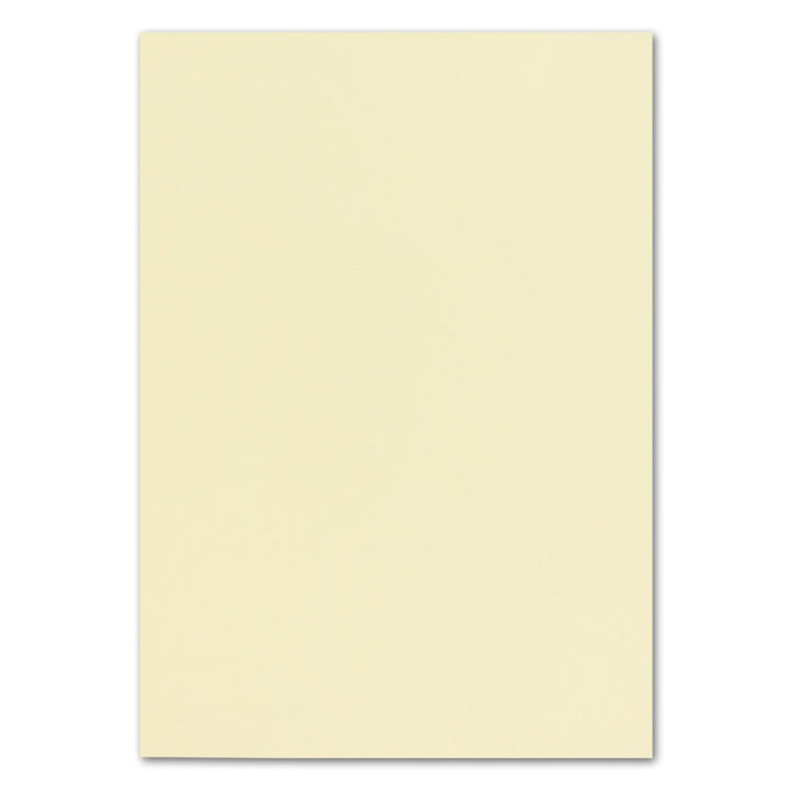 150 DIN A4 Papier-bögen Planobogen - Vanille (Creme) - 240 g/m² - 21 x 29,7 cm - Bastelbogen Ton-Pap