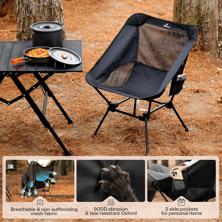 Sportneer Campingstuhl Faltbar Camping Stuhl Tragbarer Campingstühle 150Kg Faltstuhl Ultraleichter P