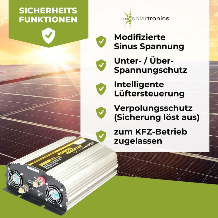 Spannungswandler NS 12V 2000 Watt Inverter Wechselrichter