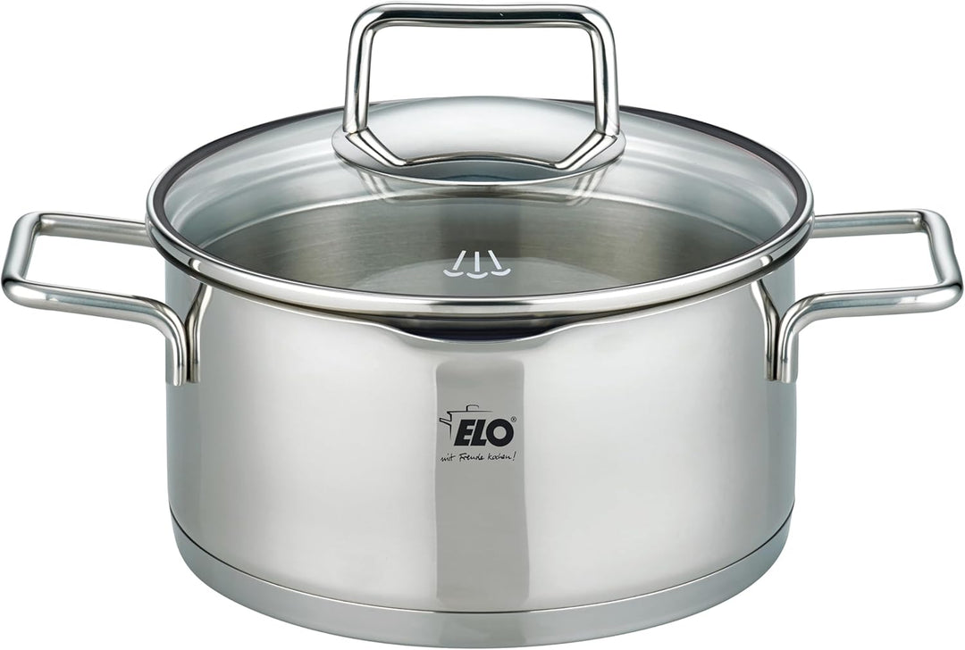 ELO Topfset 4-teilig Smart Steam, Edelstahl 18/10, integriertes Öl-Dosiersystem (Oil Optimizer), Vol