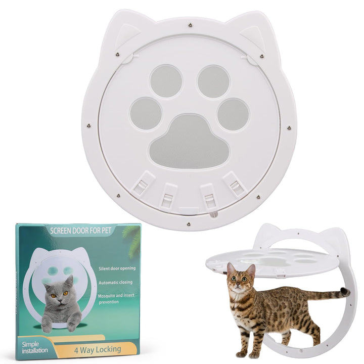 Katzenklappe für Fliegengitter, Katzentür für FensterKatzenklappe Innentür Aussentür Hundeklappe, K-