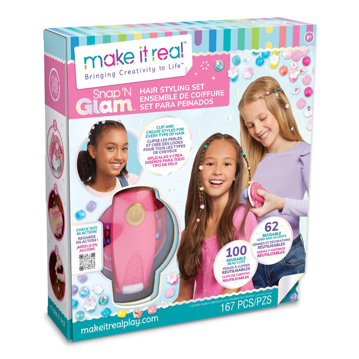 Make It Real Kreatives Haar-Set | Geschenk für Mädchen 8 Jahre | Haar-Accessoires für Mädchen mit Pe