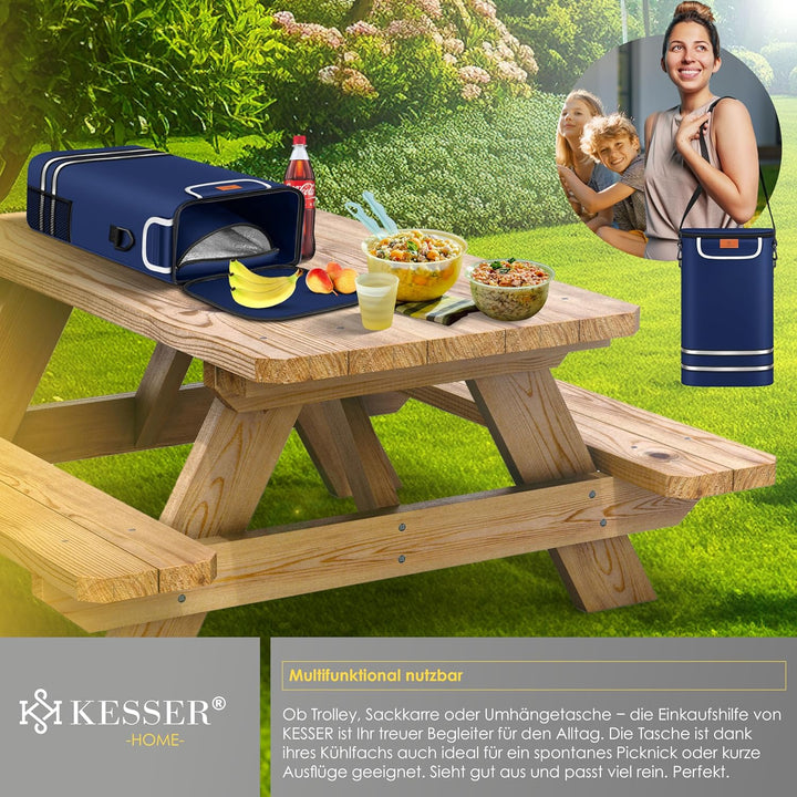 KESSER® Einkaufstrolley Treppensteiger mit Kühlfach klappbar mit 56L Kapazität und belastbar bis 50k
