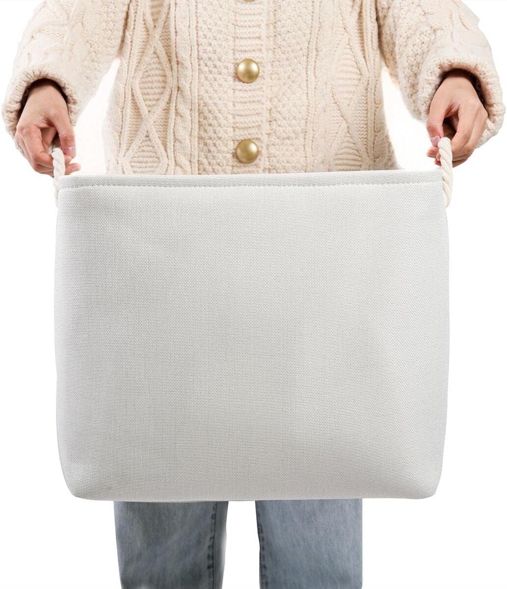 Mangata Aufbewahrungsbox Stoff,33 x 38 x 33 cm Grosser Aufbewahrungskorb, Korb Aufbewahrung für Schr