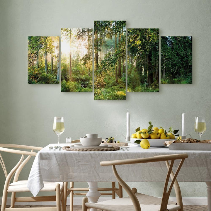 murando Akustikbild Landschaft Wald Bilder Akustikschaum Hochleistungsschallabsorber Schallschutz Le