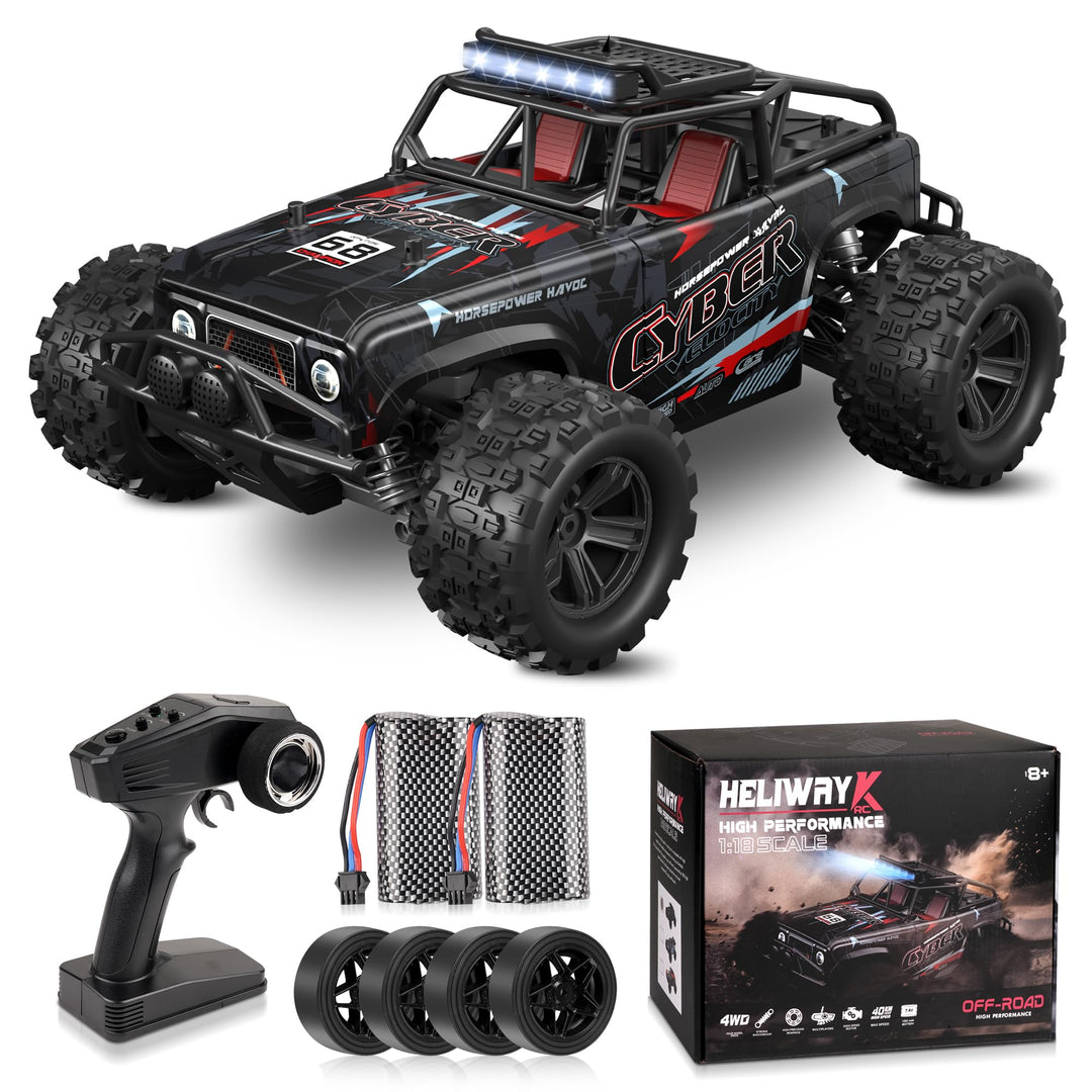 Ferngesteuertes Auto - 1:18 Scales High Speed 40KM/H RC Auto 4WD Offroad-RC-Truck 2 Batterien 2.4GHz