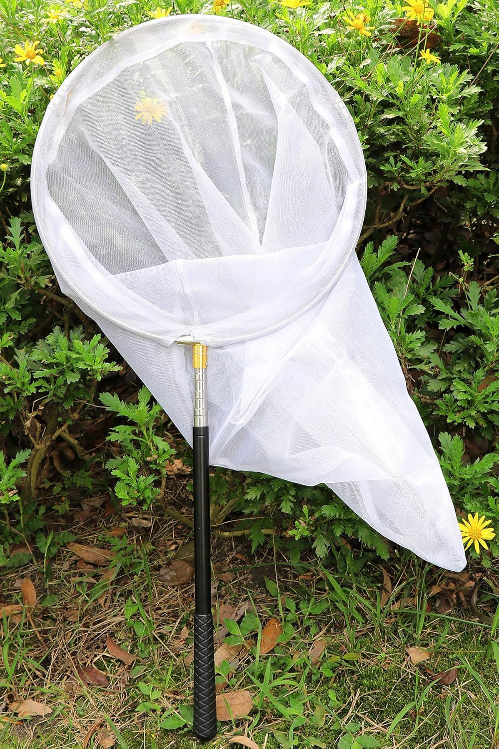 RESTCLOUD Professionelles Insekten- und Schmetterlingsnetz mit 35,6 cm Ring, 66 m Netztiefe, 150 cm