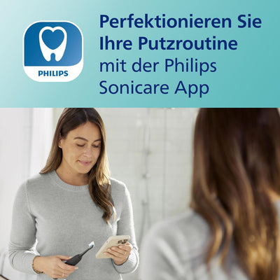 Philips Sonicare DiamondClean 9000 elektrische Zahnbürste, Schallzahnbürste mit App, Andruckkontroll