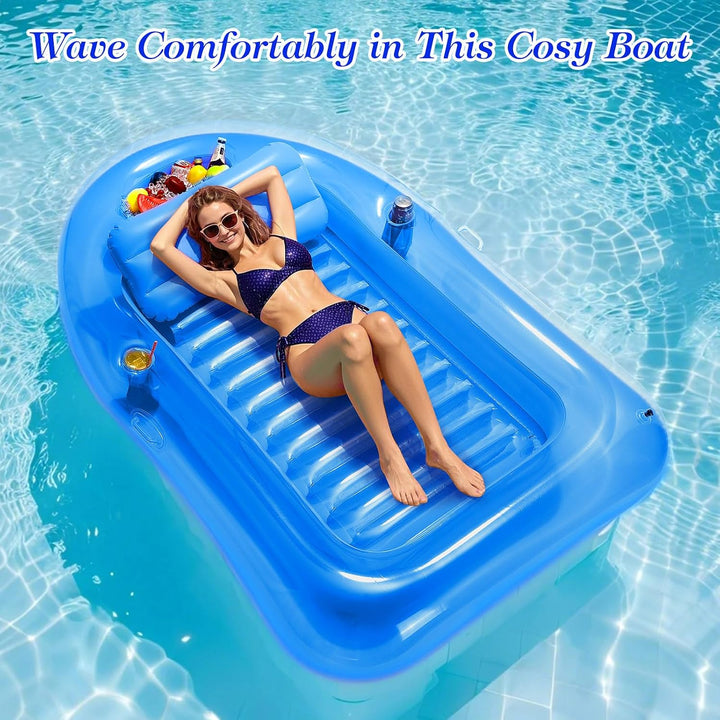 MoKo Tanning Pool Luftmatratze | Tannng Bed mit Getränkehalter, Loungesessel, Bräunungspool, Gross S