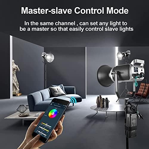 GVM 200W LED Videoleuchte mit Softbox, Bowens 3200K-5600K LED videolicht mit Stativ, APP und DMX Ste