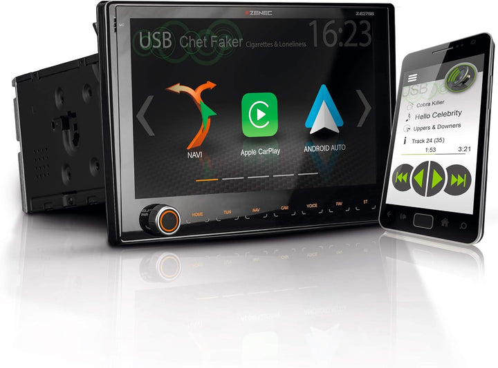 ZENEC Z-E3766: Infotainer für FIAT Ducato mit Android Auto, AppleCarPlay, 2 Din Mediencenter mit 9“/