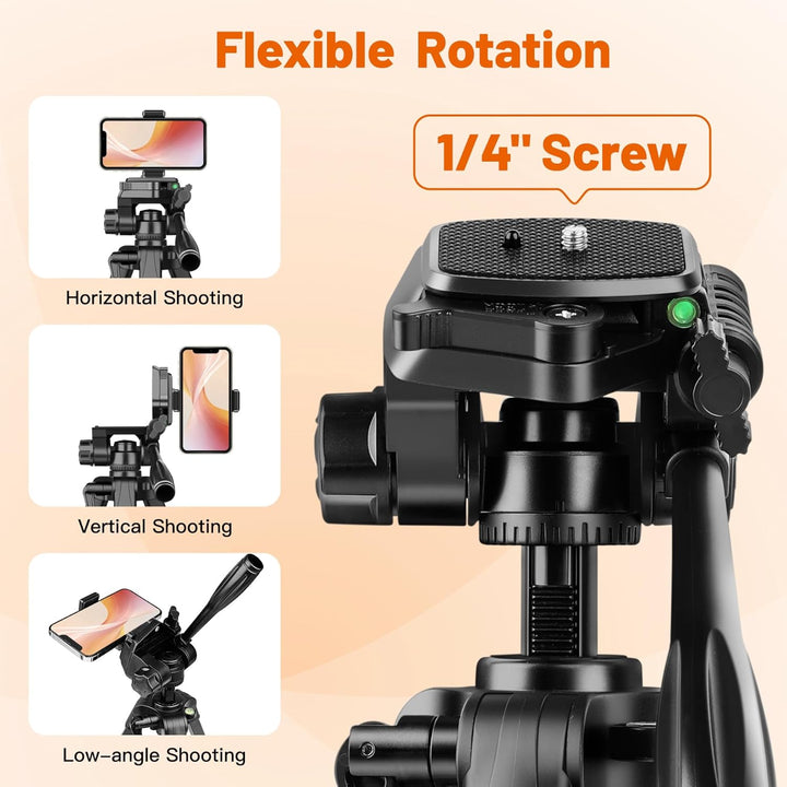 JOILCAN Mini Stativ 63.5cm, Aluminium Kamera Stativ für Cannon/Sony/DSLR Kamera/Video Camcorder/Proj