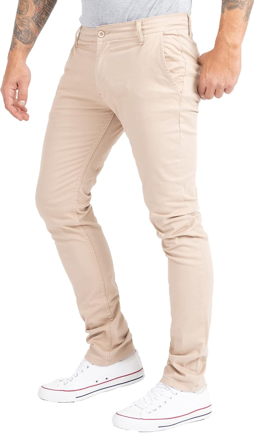Indumentum Chino Hose Basic Slim Fit IS-305 29W / 32L Beige, 29W / 32L Beige