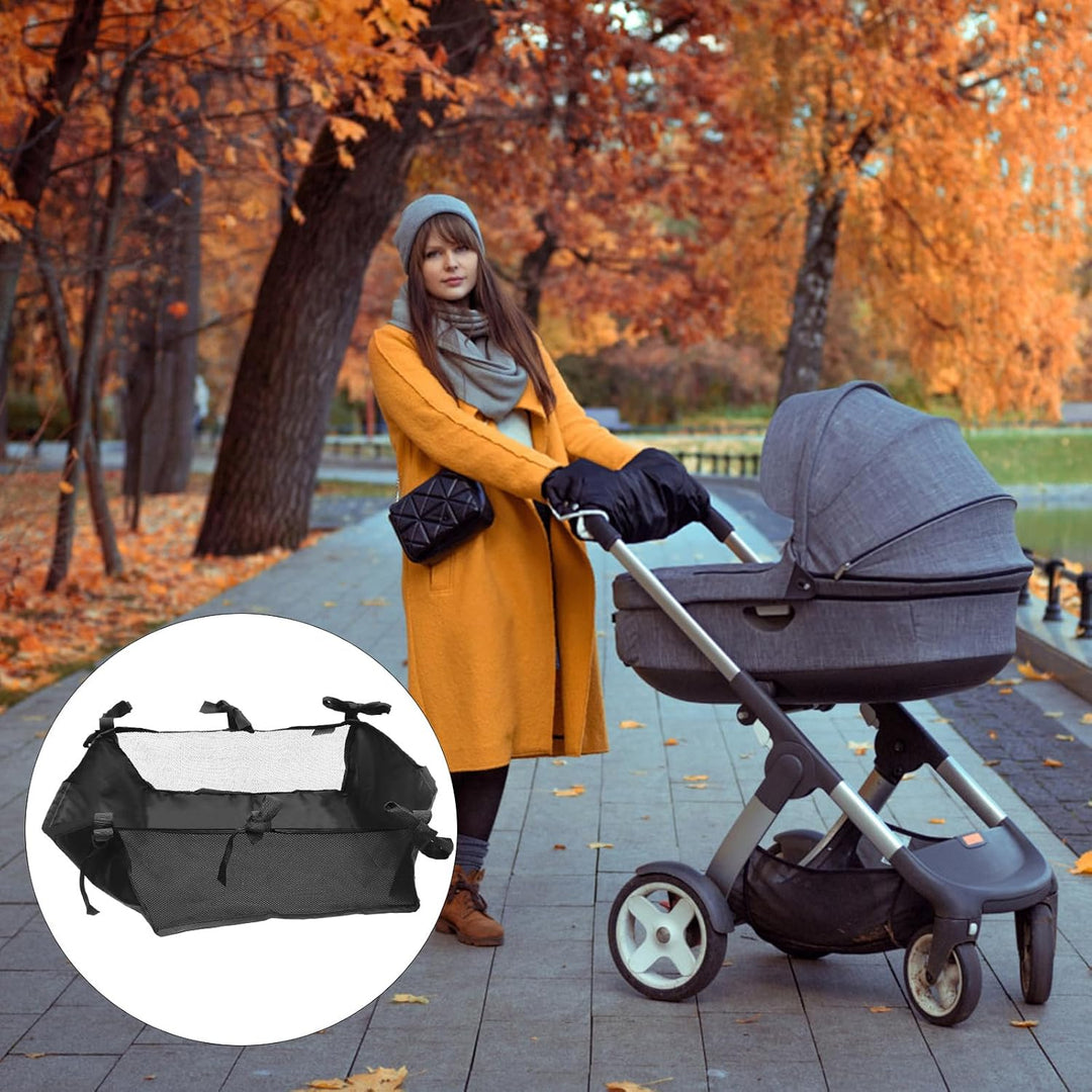 Kinderwagen Organizer Netzkorb Universal Aufbewahrungstasche Aus Oxford Stoff Leicht Tragbar Grosser