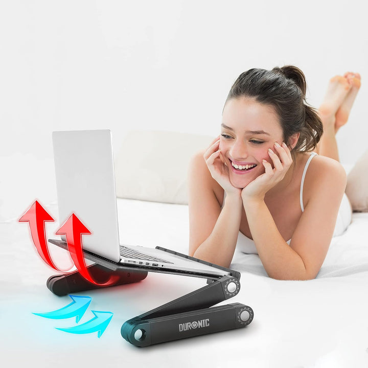 Duronic DML121 Laptopständer - Klappbarer Laptoptisch 39 x 27cm - Laptophalter für die Couch - Schre