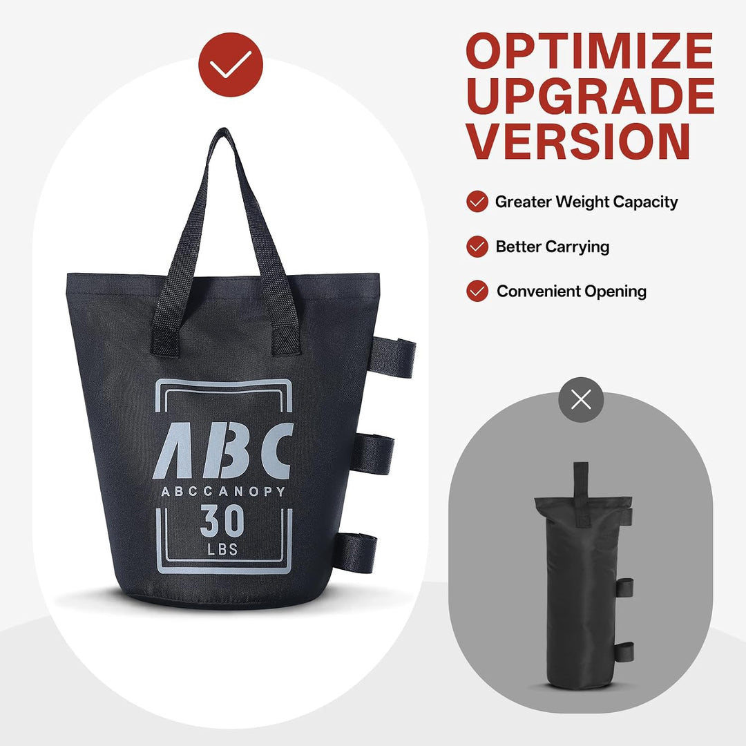 ABCCANOPY Gewicht/Sandsack für Pavillon, 4 Stück, schwarz, Schwarz
