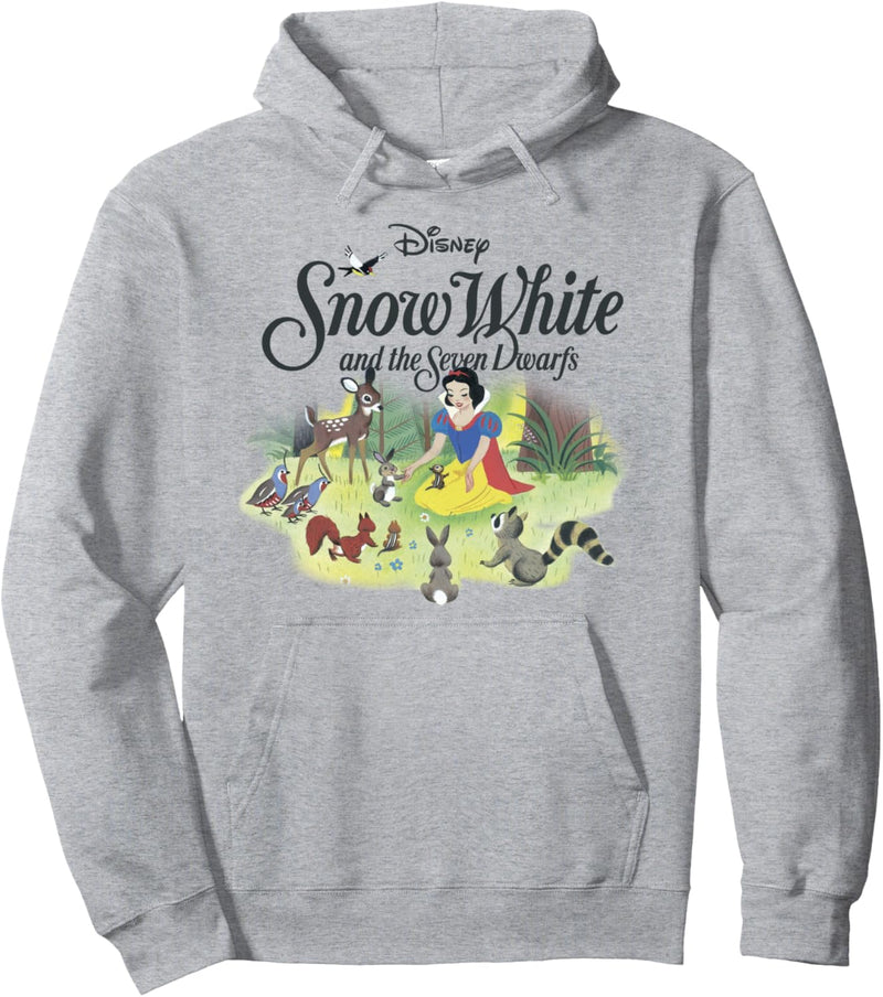 Disney Snow White Animal Friends Title Logo Pullover Hoodie