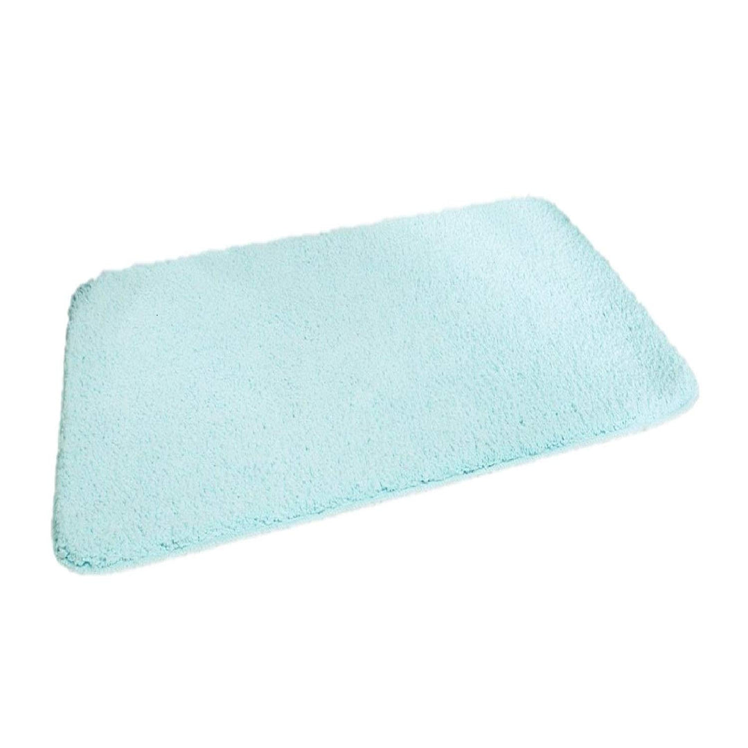 EXKLUSIV HEIMTEXTIL Badvorleger Duschvorleger Badteppich Bettvorleger 65 x 110 cm XL Flausch Aqua, A