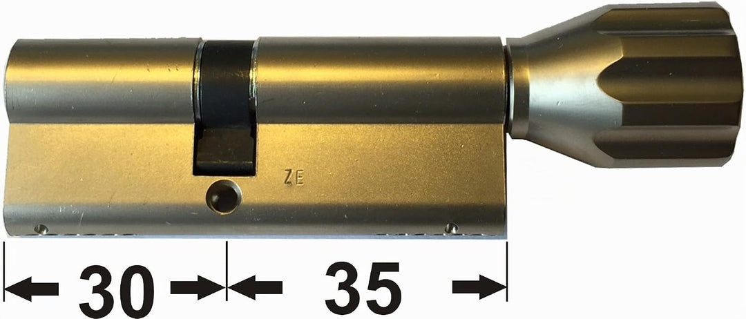 ABUS EC660 ECK660 Profil-Knaufzylinder Länge (a/b) Z30/K35mm (c=65mm) mit 6 Schlüssel, mit Sicherung