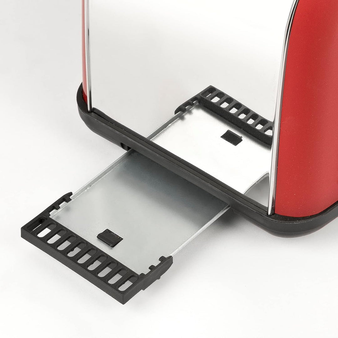 Girmi TP57 Toaster, 800 Watt, Körper und Zange, Edelstahl, Rot