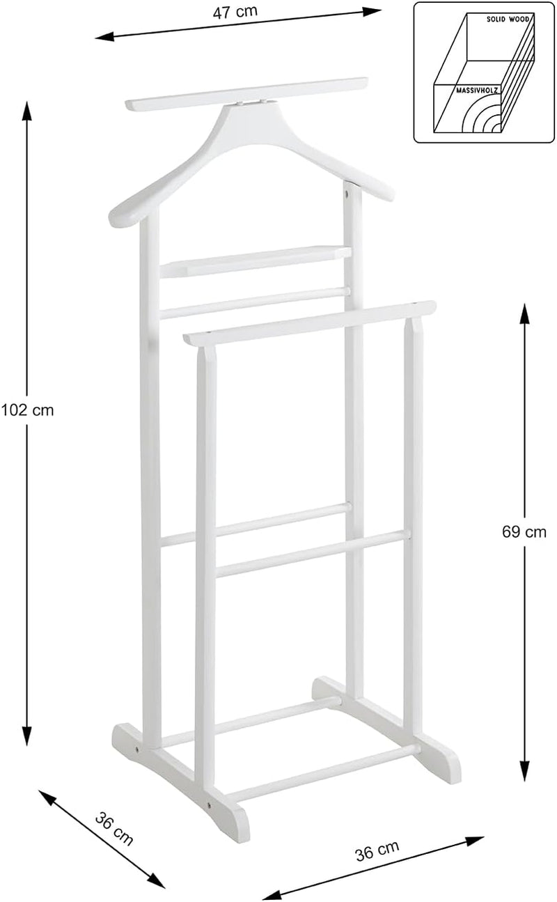 Haku-Möbel 30269 Herrendiener 47 x 36 x 102 cm,