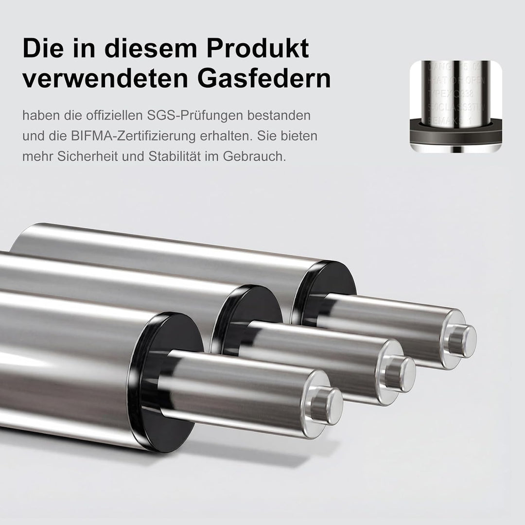 Rollhocker HöHenverstellbar, Bürohocker Ergonomisch,Arbeitshocker, Drehhocker 360°,Mit Massivholz Rü