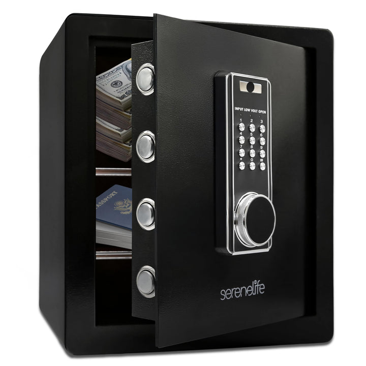 SereneLife 39L Tresor Für Zuhause, Safe- Feuerfest & Wasserdicht, Digitaler Wandtesor Möbeltresor mi