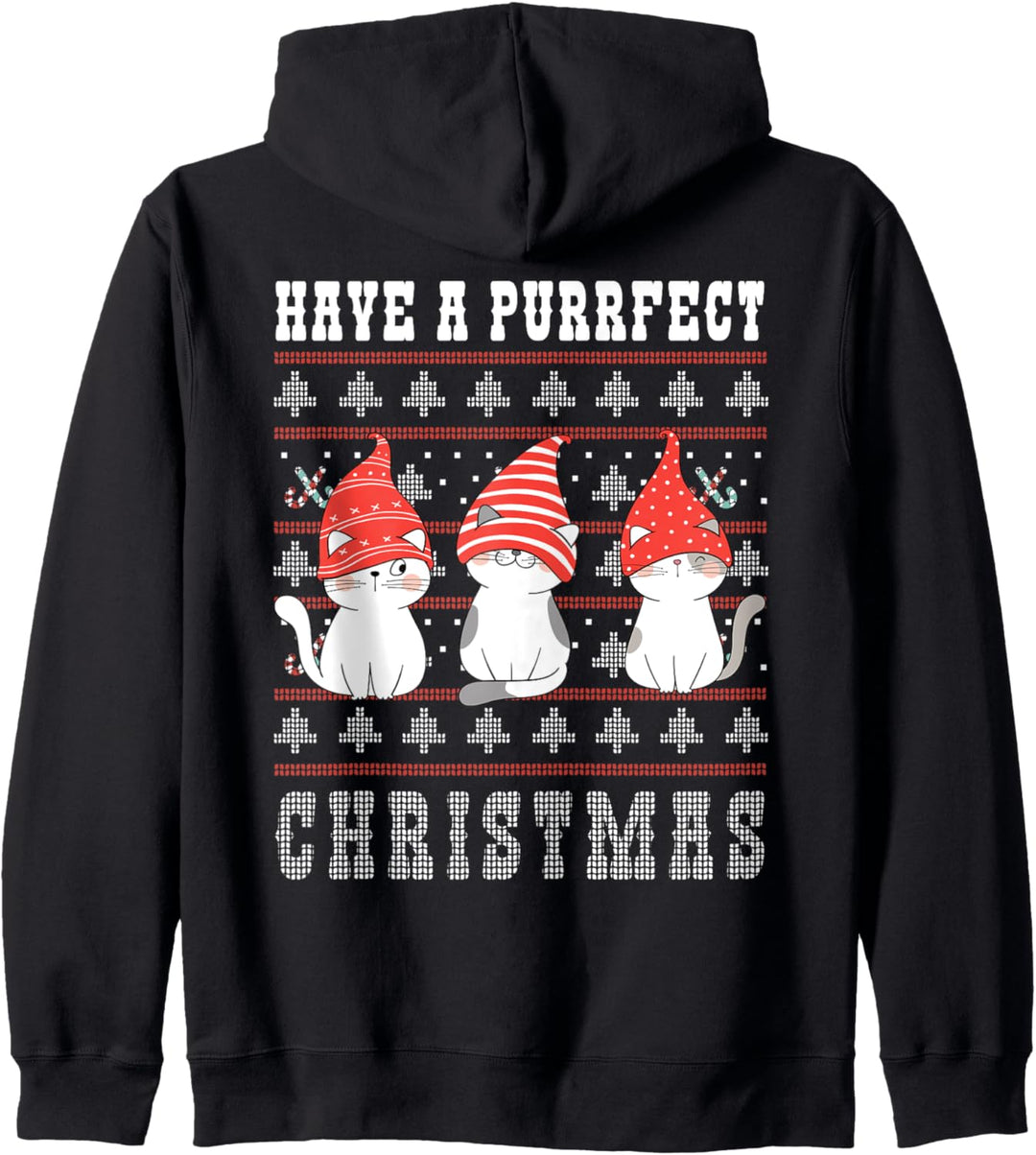 Have a Purrfect Christmas Ugly Christmas Katze Katzen Kapuzenjacke