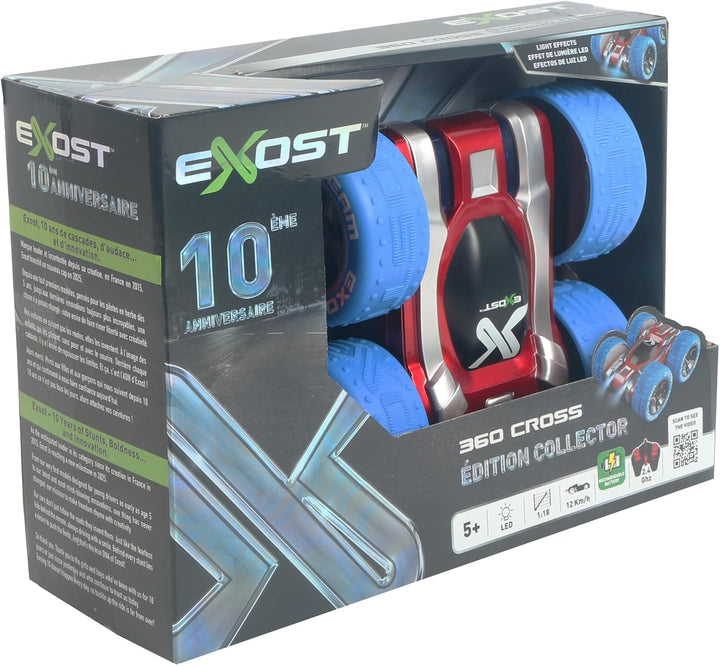 Exost - Ferngesteuertes Auto 360 Cross Edition 10 Jahre – 360° Stunt Geländewagen – Stossfeste Karos