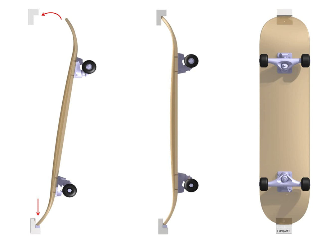 Clipboart® Standard Wandhalterung - Halterung - Snowboard - Wakeboard - Kiteboard - Balanceboard - W