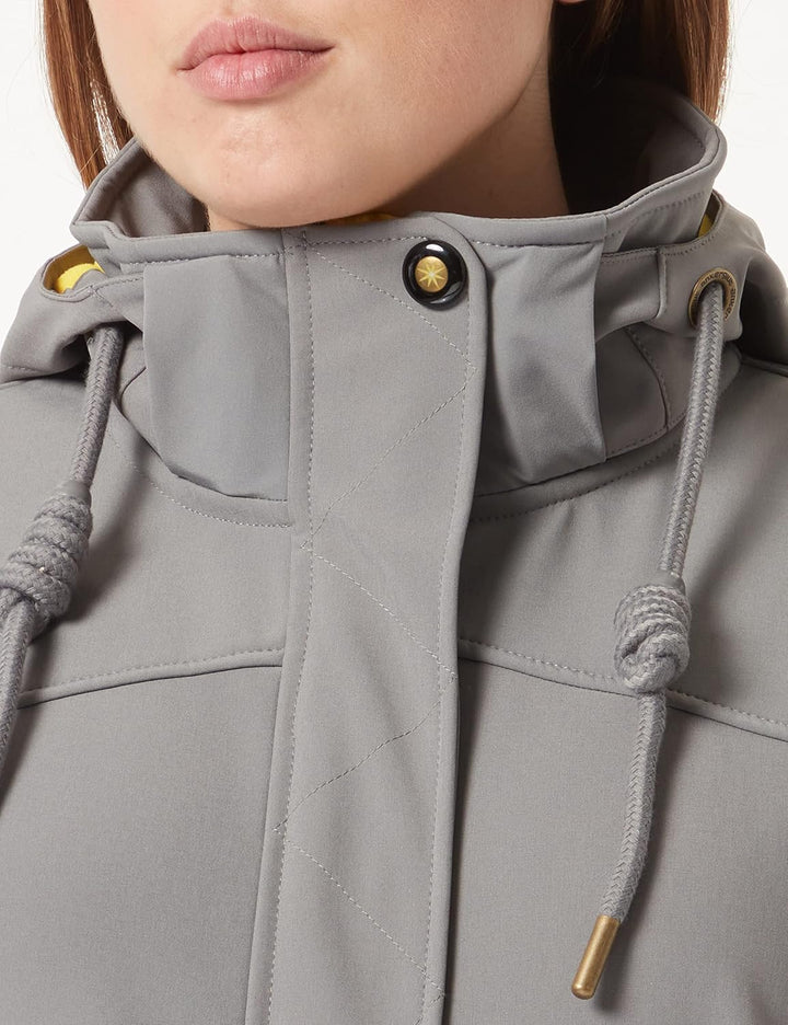 Ankerglut Damen Softshellmantel Kurzmantel mit Kapuze Gefüttert Übergangsjacke #Ankerglutbrise Softs