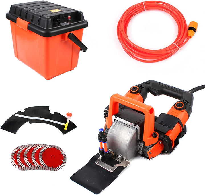 Betonstaubfreie Schneidemaschine 5200W 10500 U/min Schlitzfräse Schlitzmaschine Einstellbar Schnittt