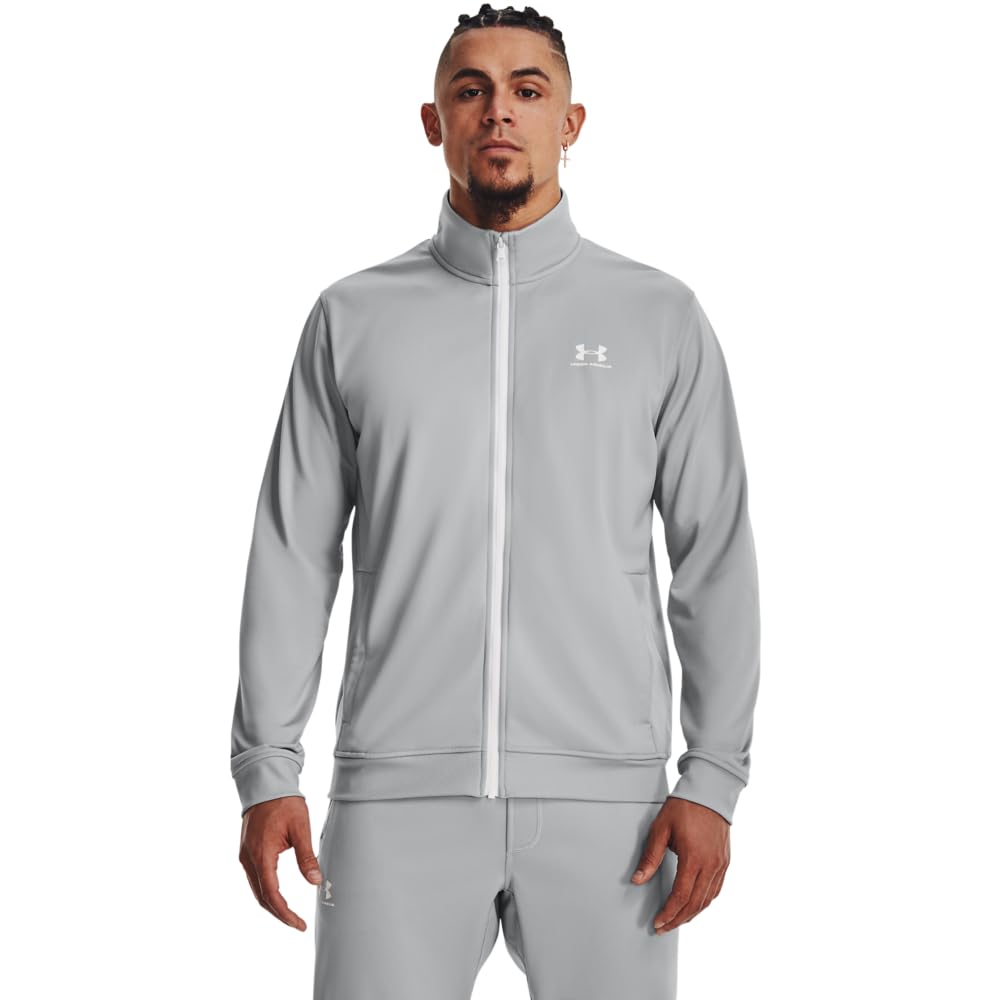 Under Armour Herren Sportstyle Tricot Jacke Sweatshirt M Modgrau/weiss, M Modgrau/weiß