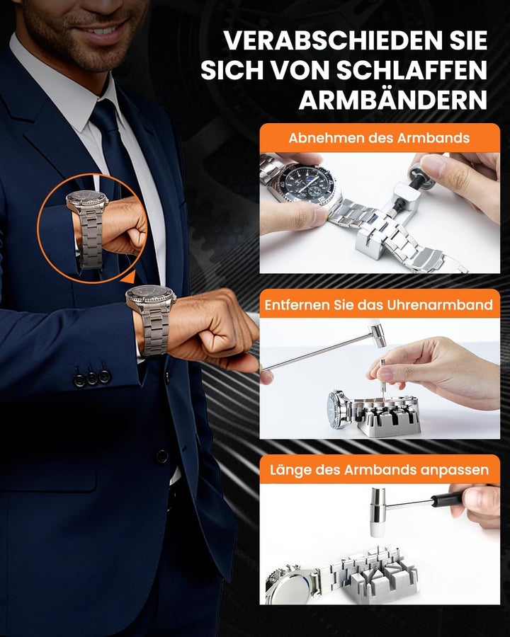 Eventronic 【Neu Upgraded】 Uhrenwerkzeug Set, Uhr Batteriewechsel Werkzeug Uhren Reparatur, Uhrmacher