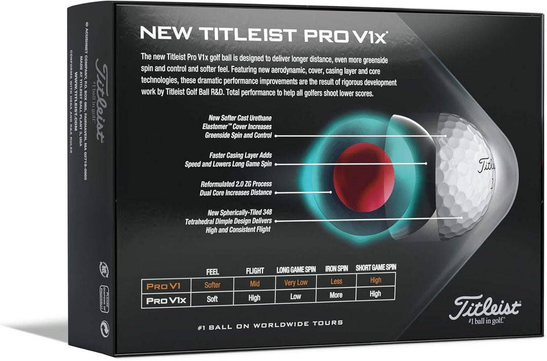 Titleist Pro V1x Golfbälle Einheitsgrösse Weiss, Einheitsgrösse Weiss