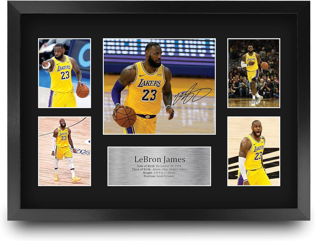 HWC Trading FR A3 LeBron James Lakers Geschenke Gedruckt, Signiert Autogramm-Präsentation-Display Fü