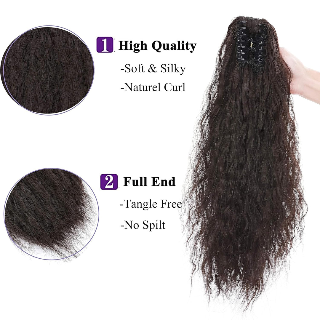 SEGO Ponytail Extension Pferdeschwanz Zopf Corn Wavy Haarteil Haarverlängerung Hair Piece Haar mit K