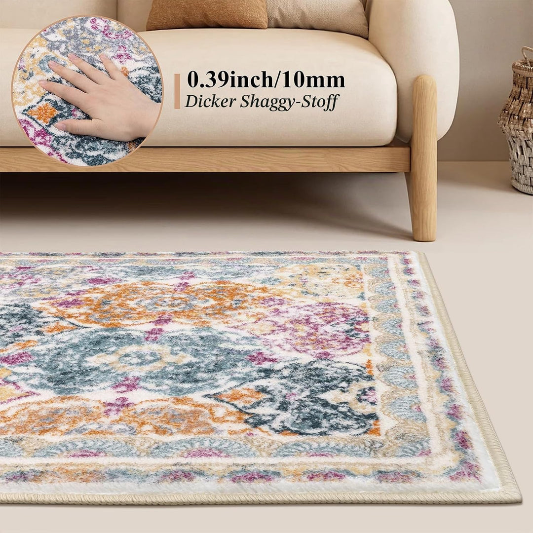 Läufer Flur 50 x 150cm Flauschig Weich Langer Teppich Läufer Waschbar Kurzflor Küchenläufer rutschfe