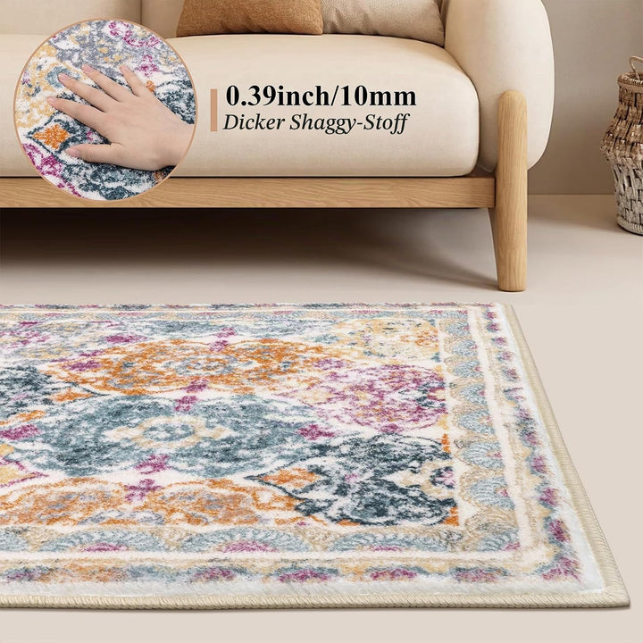 Läufer Flur 50 x 150cm Flauschig Weich Langer Teppich Läufer Waschbar Kurzflor Küchenläufer rutschfe