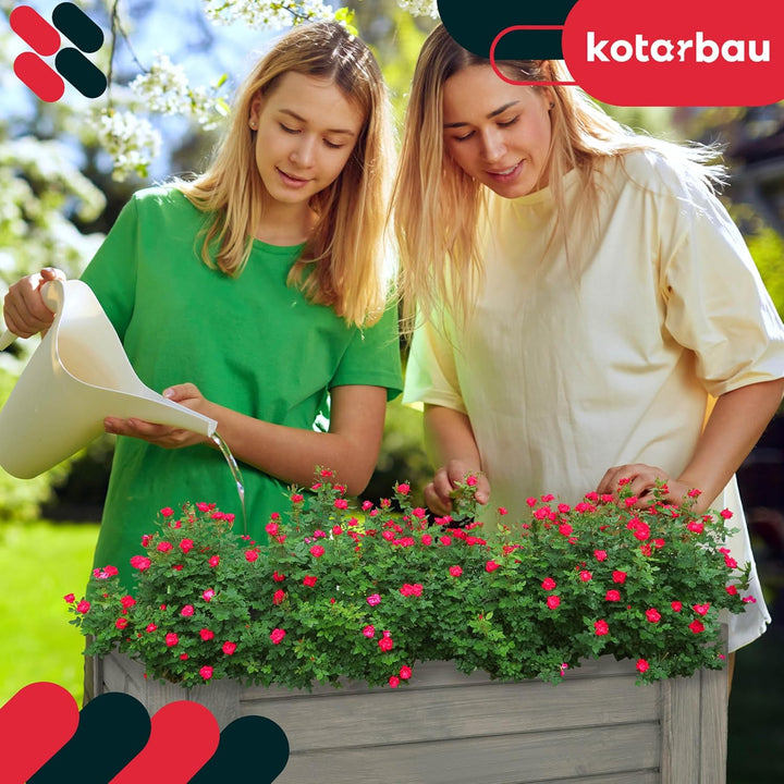 KOTARBAU® Blumenkasten - 60 x 60 x 30 cm - Pflanzkasten mit Vlies - Pflanzkübel gross aussen - Balko