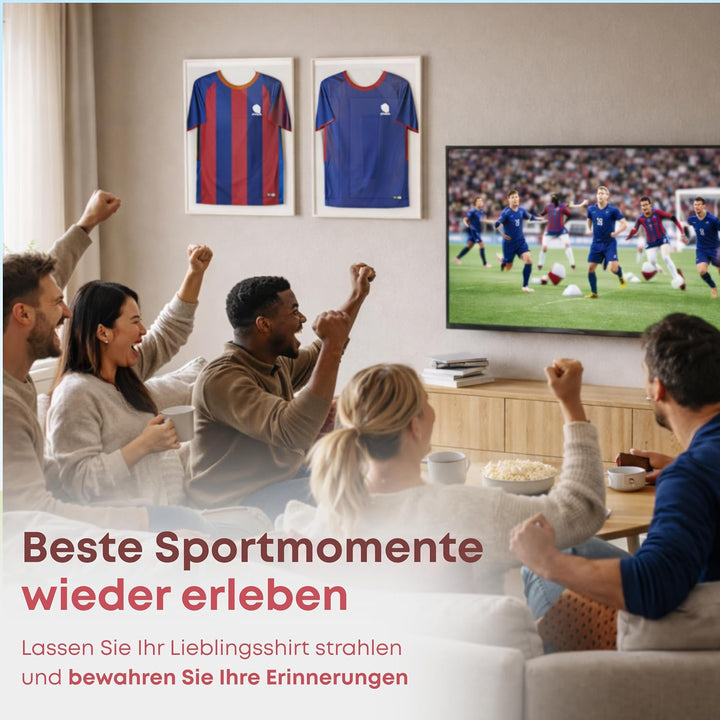 ACAZA Trikotrahmen 60 x 80cm, 3D Bilderrahmen tief zum befüllen mit Fussball-, Eishockey-, Rugby-, N