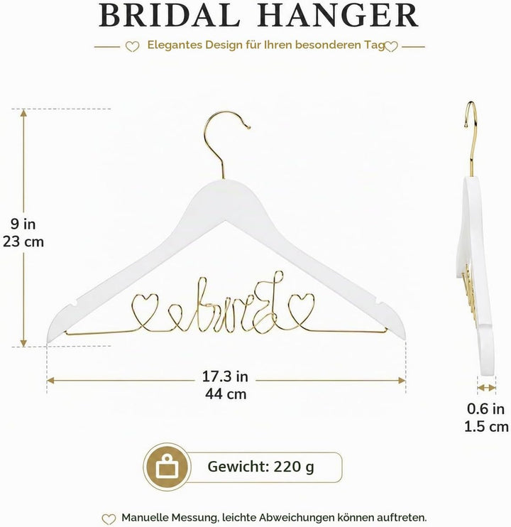 FOMIYES Hochzeitskleiderbügel Für Die Braut Brautbügel Brautaccessoire Brauthochzeitsandenken - Weis